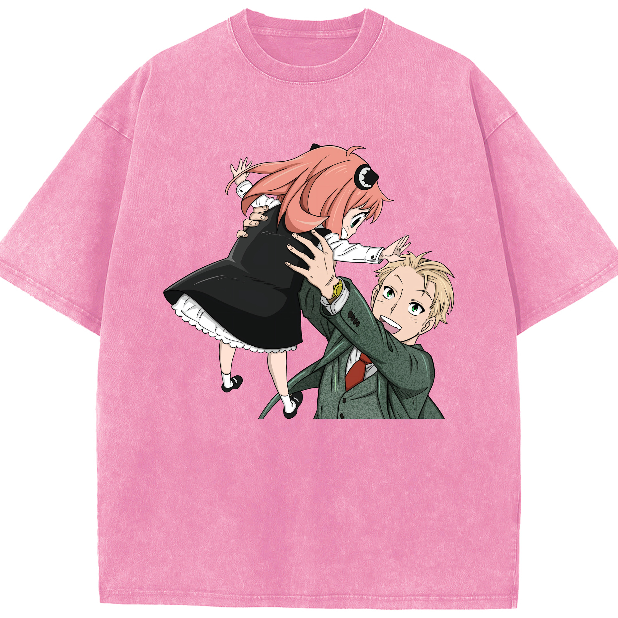 （画像用） SPY×FAMILY间谍家家酒 綿100% ヴィンテージ風 半袖Tシャツ（フロントプリント）